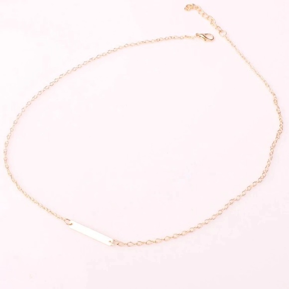 ‼️3/$30 Sexy Dainty Bar Gold Choker Necklace - Picture 3 of 5
